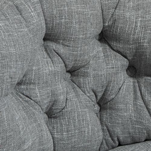 Chaise En Tissu Effet Lin, Ergonomique, Bascule, Rembourrée, Réglable, Grise