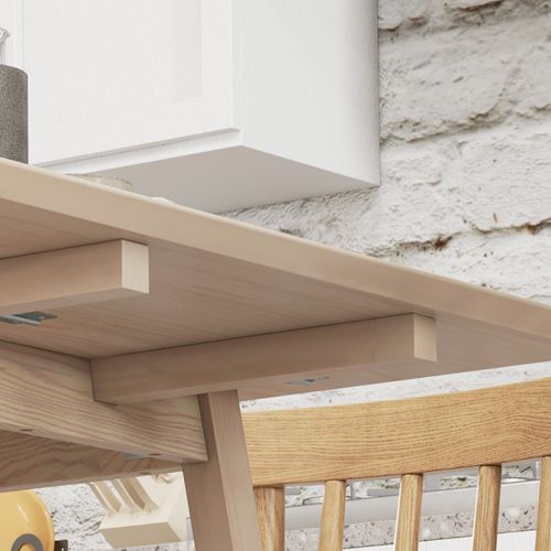 Table Pliante En Bois Pour 2-4 Personnes, 110 X 86 X 75 Cm, Idéale Pour Petits Espaces, Naturelle