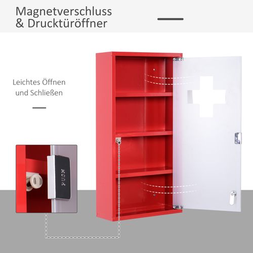 Armoire à Pharmacie En Acier Inoxydable Avec Serrure, Modèle Pratique Et Sécuritaire Pour La Maison