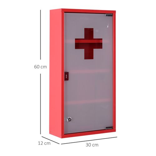 Armoire à Pharmacie En Acier Inoxydable Avec Serrure, Modèle Pratique Et Sécuritaire Pour La Maison