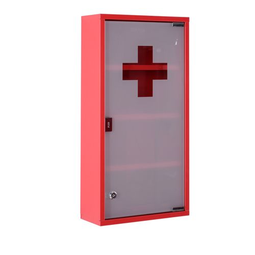 Armoire à Pharmacie En Acier Inoxydable Avec Serrure, Modèle Pratique Et Sécuritaire Pour La Maison