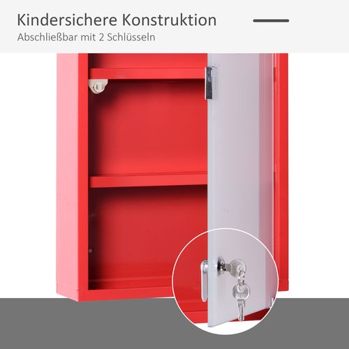 Armoire à Pharmacie En Acier Inoxydable Avec Serrure, Modèle Pratique Et Sécuritaire Pour La Maison
