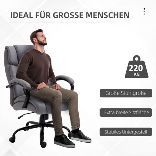 Chaise De Bureau, Fauteuil Gaming Pivotant, Fonction Bascule, Charge Jusqu’à 220 Kg