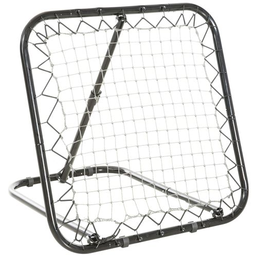 Rebondisseur De Football Métal Pliable Avec Mur De Rebond Noir 78x84x65-78cm 5 Niveaux Pour Baseball