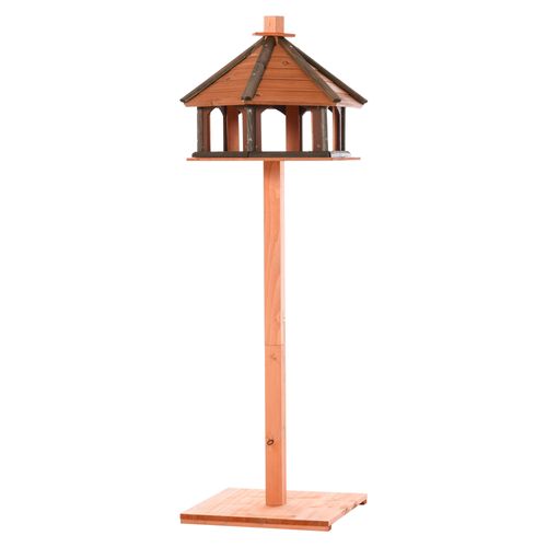 Maison À Oiseaux En Bois, Mangeoire, Support À Oiseaux, Hauteur 130 Cm, D. 52 Cm