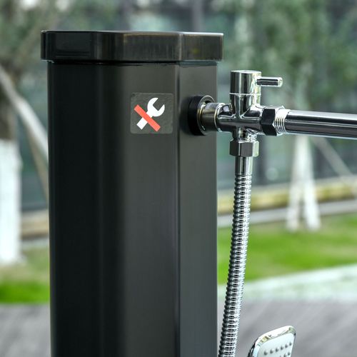 Douche Solaire 35l Plastique économique Avec Robinet Et Pommeau De Douche Pluie, Noir