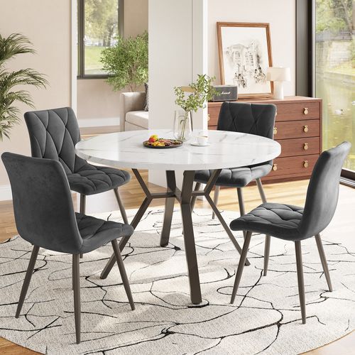 Table à Manger Ronde En Marbre Moderne 1 M, Design Minimaliste,incontournable Pour Maisons élégantes