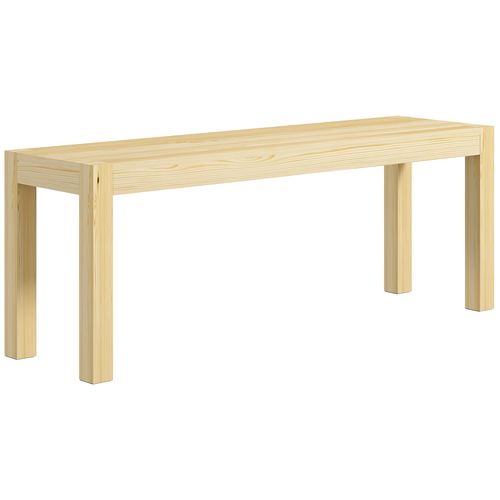 Banc 2 Places En Bois De Pin, Style Campagnard, Cuisine, Charge Max 240 Kg, Naturel 120x33x45cm