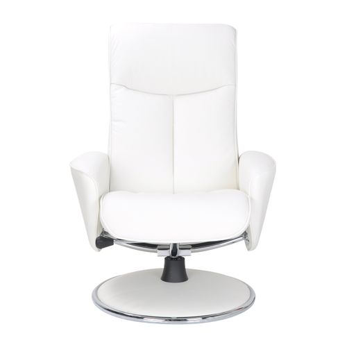 Fauteuil De Relaxation Manuel - Nephos - Cuir Blanc