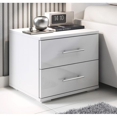 Table De Chevet Pour Chambre à Coucher En Blanc 40x40x35cm Beatriz