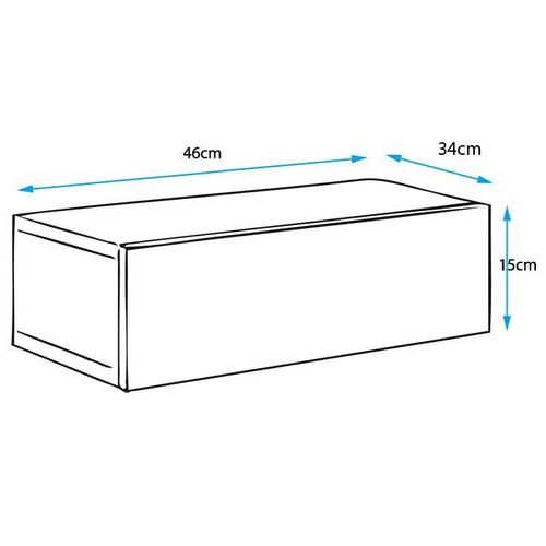 Table De Chevet Pour Chambre à Coucher En Noir 46x34x15cm Europa