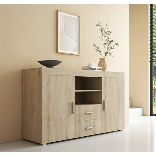 Bahut Buffet Pour Salon Salle à Manger En Sonoma 140x40x80cm Roque