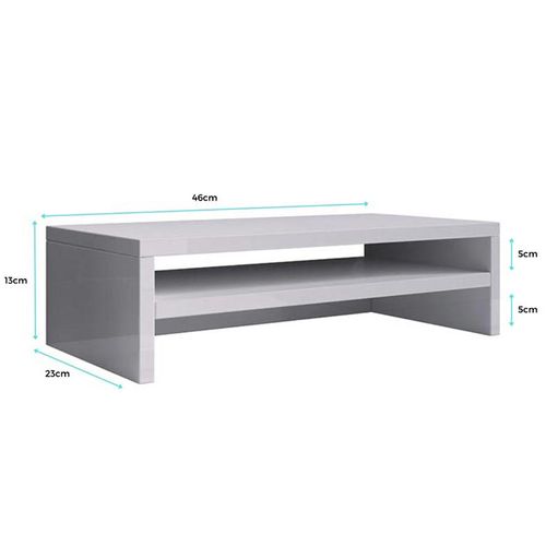 Support De Moniteur Pour Chambre Bureau En Blanc 46x23x13cm Adelis
