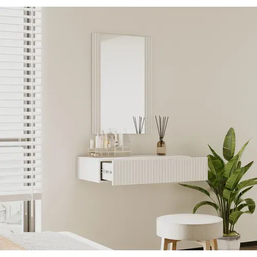 Coiffeuse Pour Chambre à Coucher En Blanc 80x42x97cm Velia
