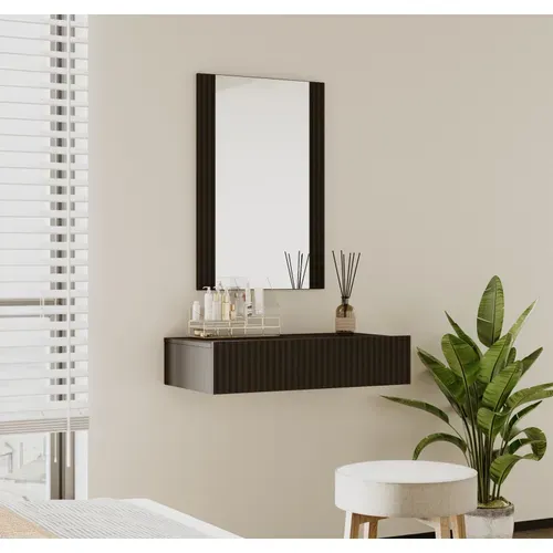 Coiffeuse Pour Chambre à Coucher En Noir 80x42x97cm Velia