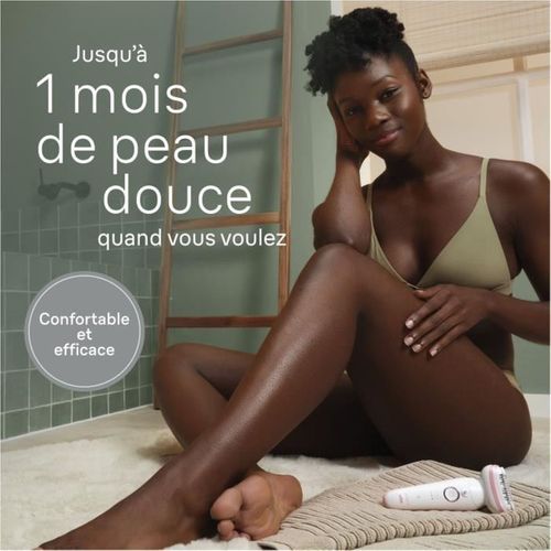 Épilateur Électrique Rechargeable Wet et Dry, 40 Pince, Smartlight