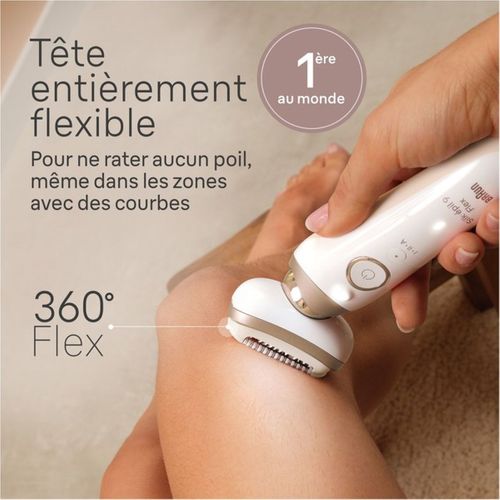 Épilateur Électrique 3d 40 Pinces Tête Flexible Usage Sec Et Humide