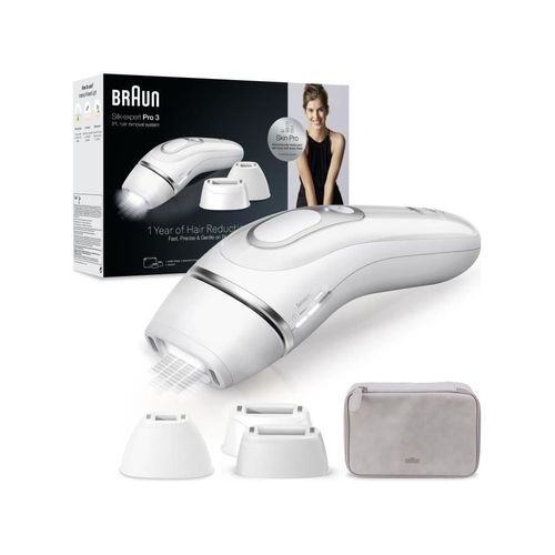 Épilateur à Lumiere Pulsée - Braun - Silk·expert Pro 3 - Épilation Des Poils à La Maison - Pochette