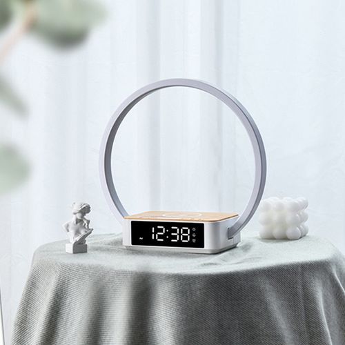 Lampe De Chevet Avec Fonction De Charge Sans Fil Qi De 10w, Couleur Blanc