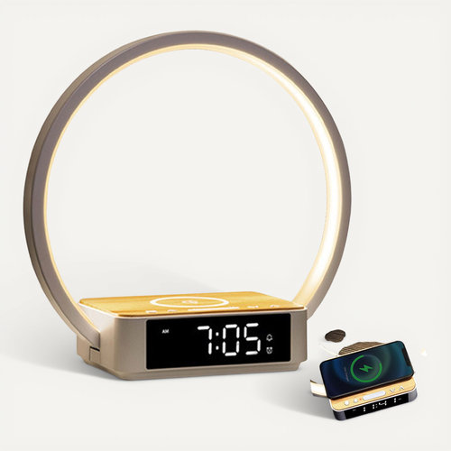 Lampe De Chevet Avec Fonction De Charge Sans Fil Qi De 10w, Couleur Blanc