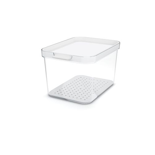 Boîte de rangement 2,15L  Blanc / Transparent vue 3/4