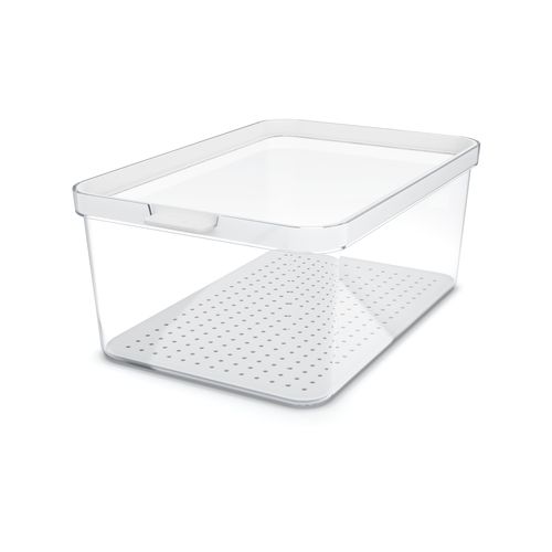 Boîte de rangement 4,65L  Blanc / Transparent vue 3/4
