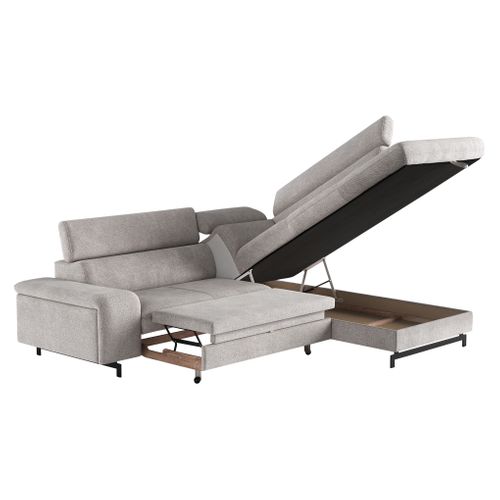 Canapé d'angle convertible EMMA droit orlando sable