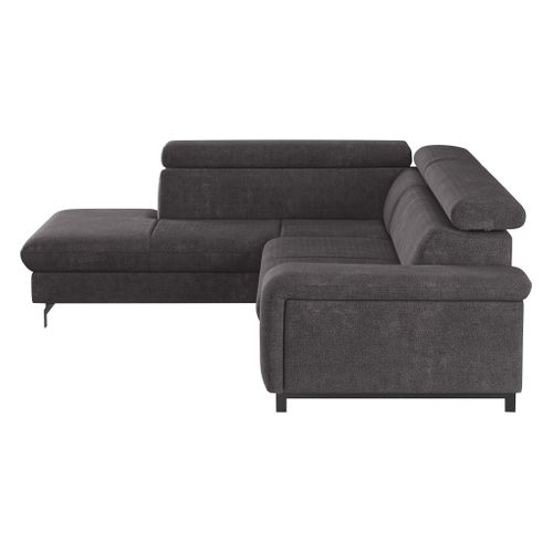 Canapé d'angle convertible EMMA gauche orlando anthracite