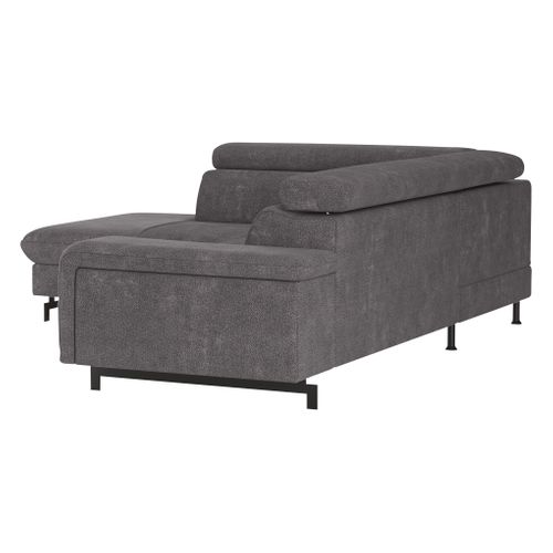 Canapé d'angle convertible EMMA gauche orlando anthracite