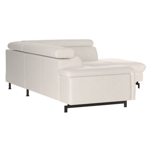 Canapé d'angle convertible EMMA droit rimini beige vue de derrière