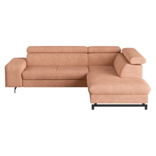 Canapé d'angle convertible EMMA droit rimini orange