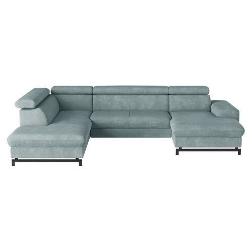 Canapé panoramique EMMA terminal à gauche rimini turquoise