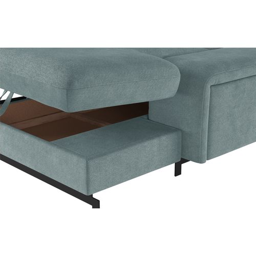 Canapé panoramique EMMA terminal à gauche rimini turquoise