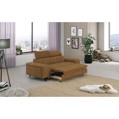 Canapé reposse pieds 3 places EMMA orlando cognac