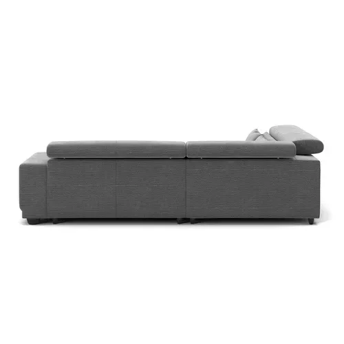 Canapé d'angle relax gauche ELIOTT tissu anthracite vue de derrière