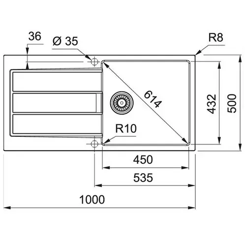 Evier à Encastrer 60cm Manuel Carbone Avec Siphon - 842143