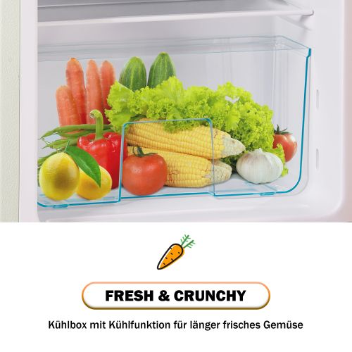 Réfrigérateur Congélateur Rétro à Double Porte + 60 Litres + Blanc Crème