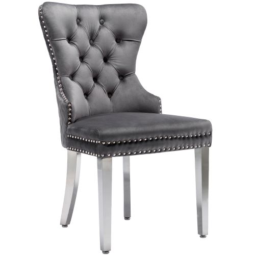 Chaise De Salle à Manger (set De 2), Fauteuil Rembourré Avec Clous Décoratifs