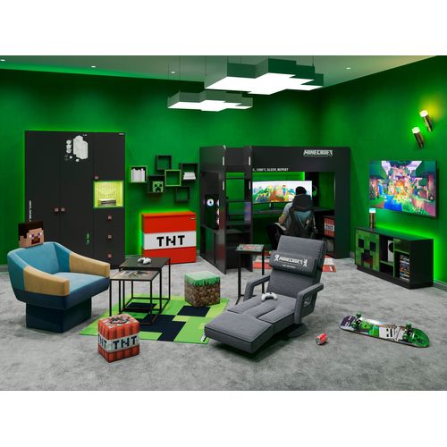 Tapis Gamer Carré Moelleux Et Antidérapant Creeper Vert Minecraft