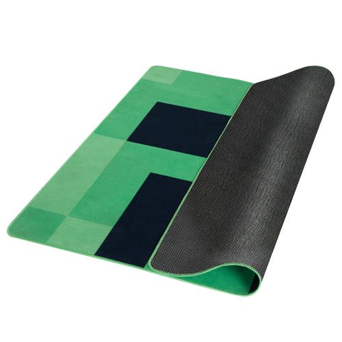 Tapis Gamer Carré Moelleux Et Antidérapant Creeper Vert Minecraft