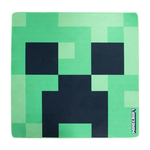 Tapis Gamer Carré Moelleux Et Antidérapant Creeper Vert Minecraft