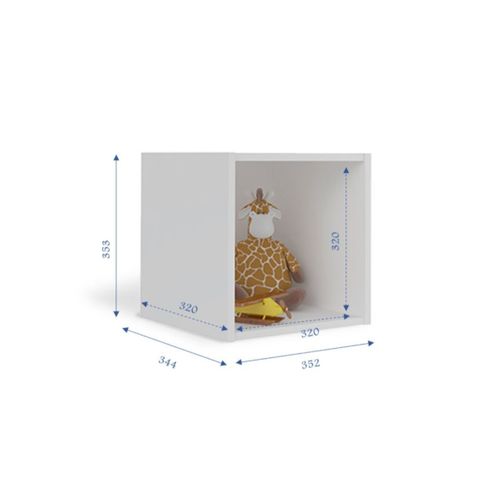 Casier De Rangement 1 Case Timeus   Blanc