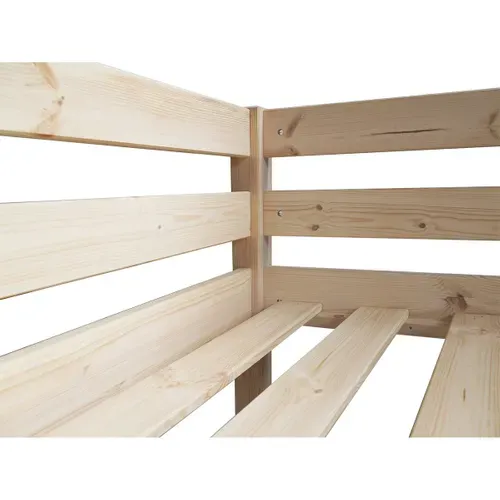 Lit Mezzanine Aaron   Bois Naturel 90x190 Cm