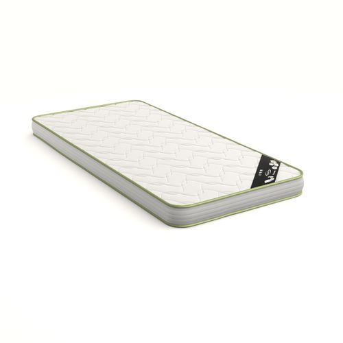 Pack Lit Superposé Séparable Avec 2 Matelas Aaron   Blanc 90x190 Cm