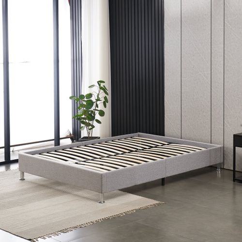 Sommier déco Cadre De Lit 160x200cm, Plateforme Capitonné 31 Cm, gris Foncé