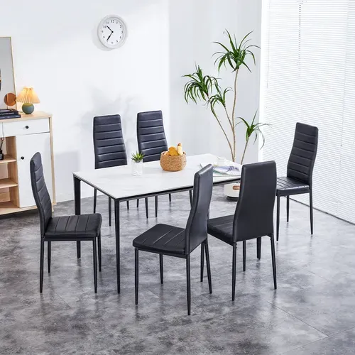 Lot De 6 Chaises De Salle à Manger, Noir