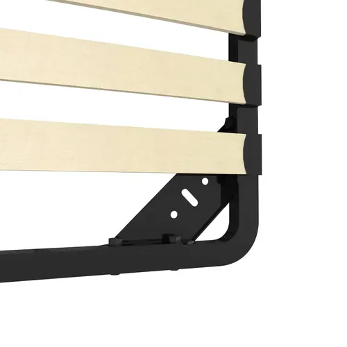 Cadre à Lattes 160x200cm, 2x20 Lattes, Lit Avec Sommier à Lattes