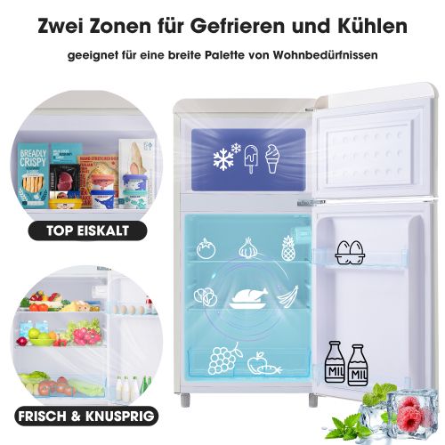 Réfrigérateur  à Double Porte Supérieur Et Inférieur, 72 Litres De Volume Total [energieklasse E]