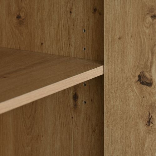 Vitrine Moderne LED 150hx78lx40pcm Avec Porte En Verre, 15 Couleurs, 8 Portes, 3 Tiroirs