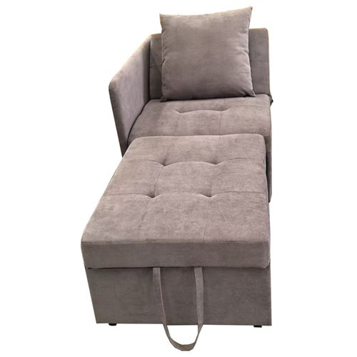 Canapé-lit 3-en-1 En Tissu Avec Dossier Réglable Et Coussin, Compact Pour Petits Espaces